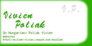 vivien poliak business card